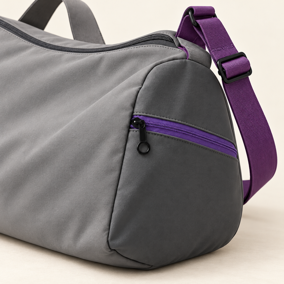 Sports Shoulder Bag — Gray & Purple — product detail — product illustration