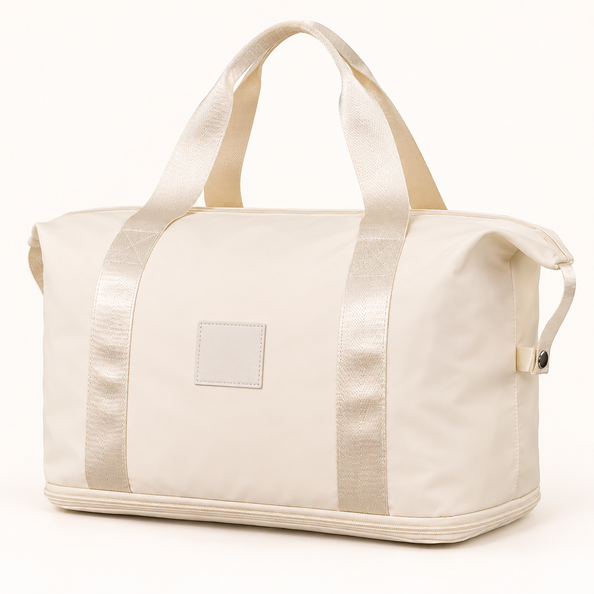 Expandable Travel Duffel — Cream — product view — product illustration