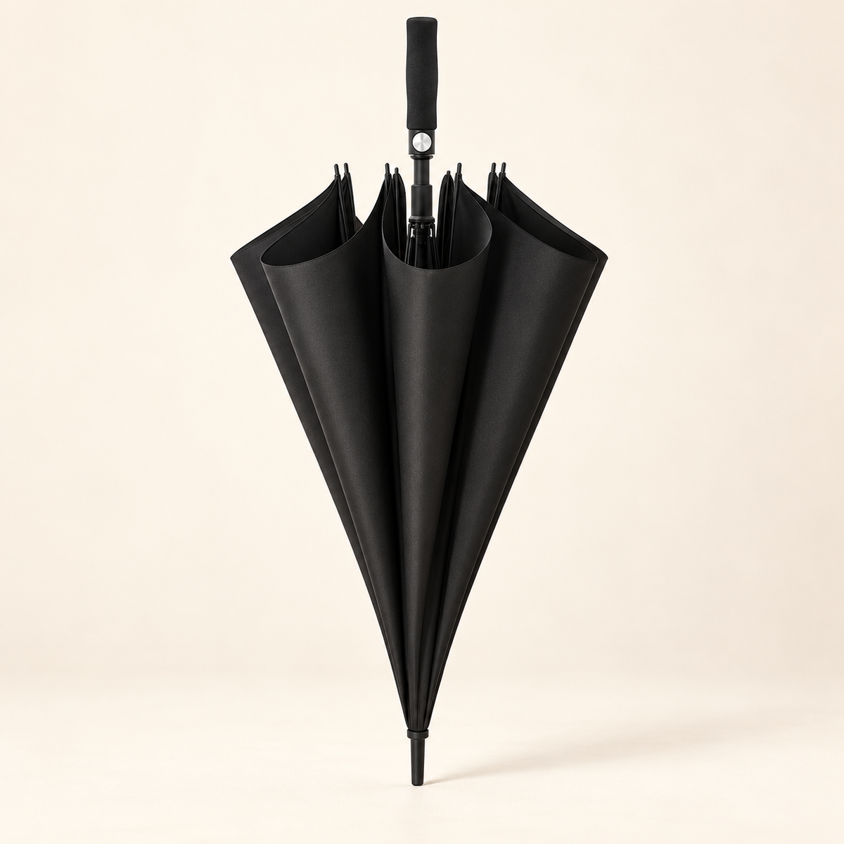 Straight-Handle Umbrella — Black — product view — product illustration