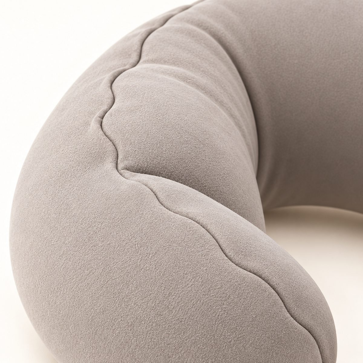 Inflatable Travel Neck Pillow — Taupe — product detail — product illustration